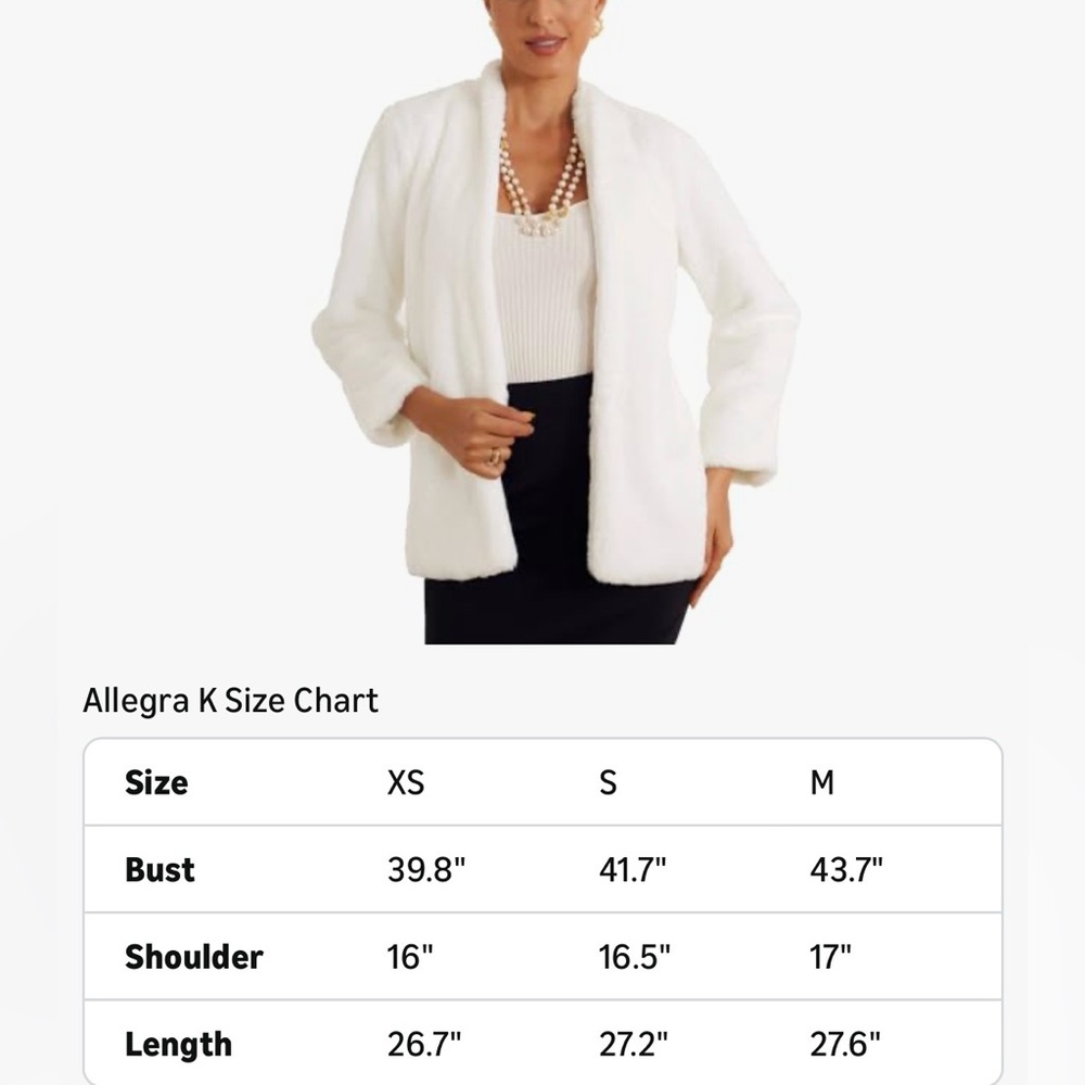 Allegra K Faux Fur Coat with Pockets Long Sleeve Open Front Fluffy Jackets